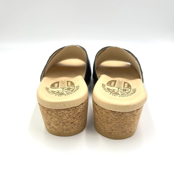 Worishofer Womens 251 Black Leather Slides Wedges Sandals Shoes 38 EU 7.5 - 8 US - Picture 7 of 15